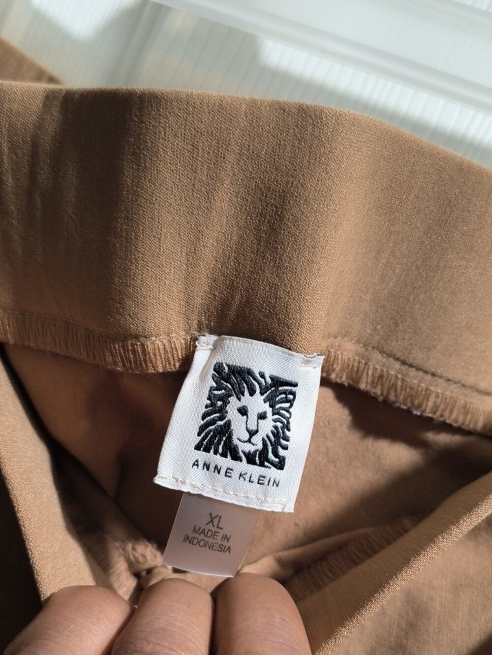 Anne Klein Women's Khaki Straight-Leg Chinos - Picture 4 of 4